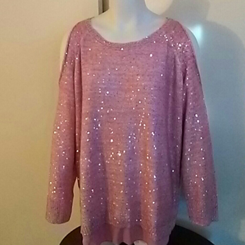 Jessica Simpson Pink Sweater with sequins